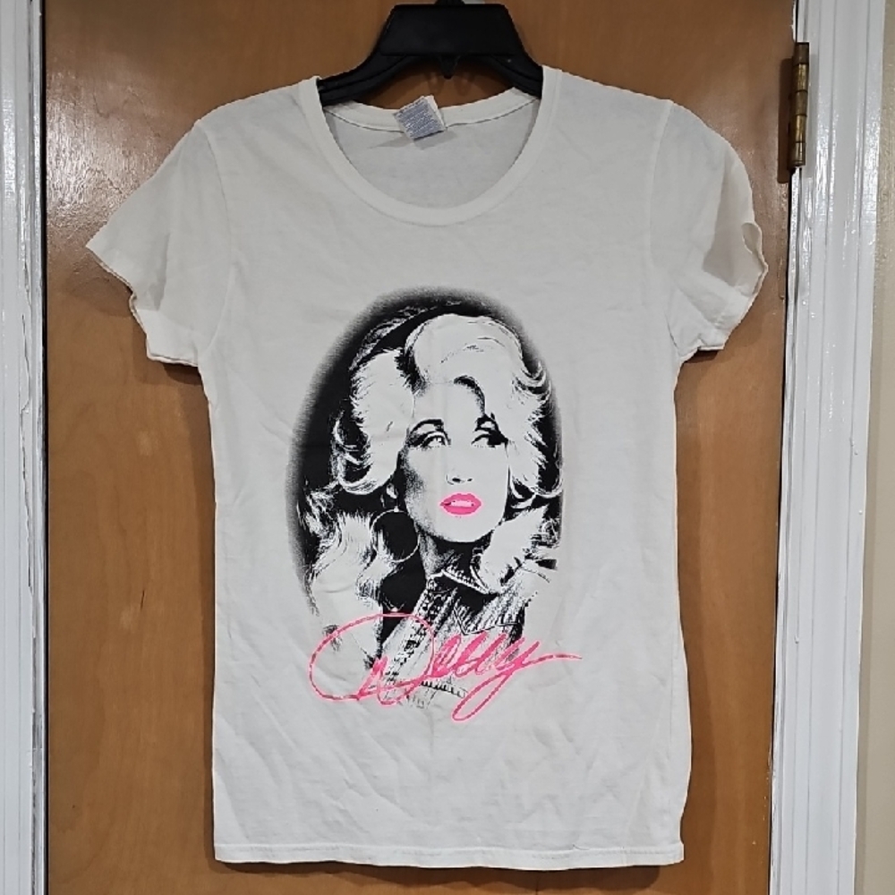 Gildan White Tee with Pink Graphic